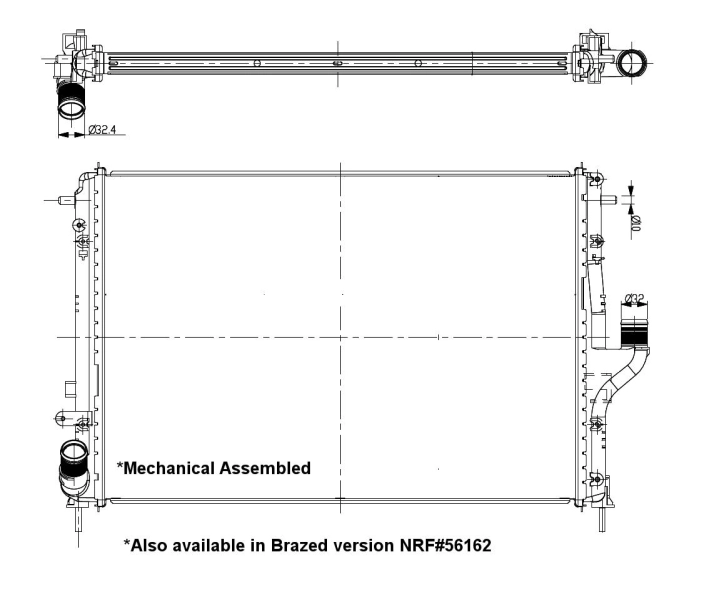 Купить 53092 NRF Радиатор водяной