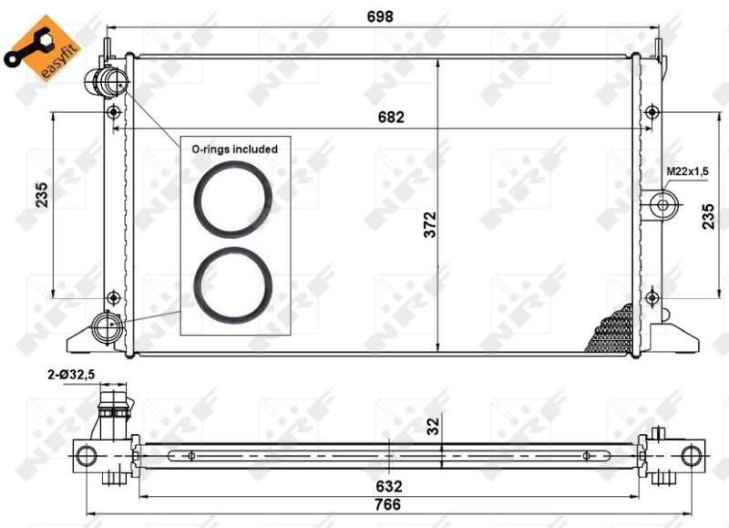 Радиатор охлаждения NRF 50592