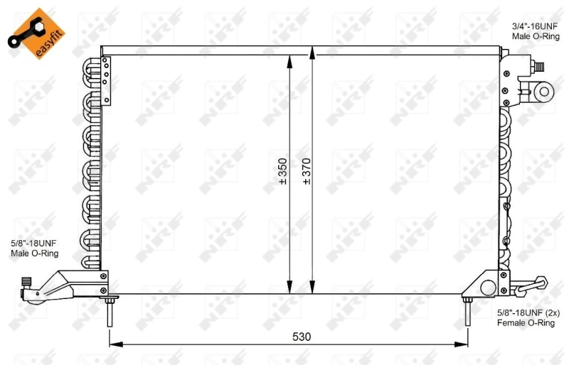 Радиатор охлаждения кондиционера NRF 35027