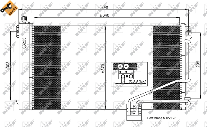 Радиатор охлаждения кондиционера NRF 35535