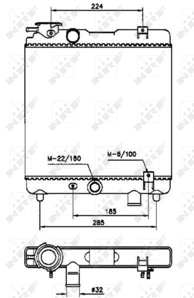 Купить 58659 NRF Радиатор водяной