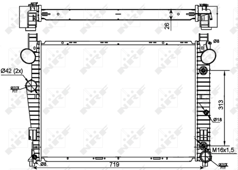 53107 NRF Радиатор основной
