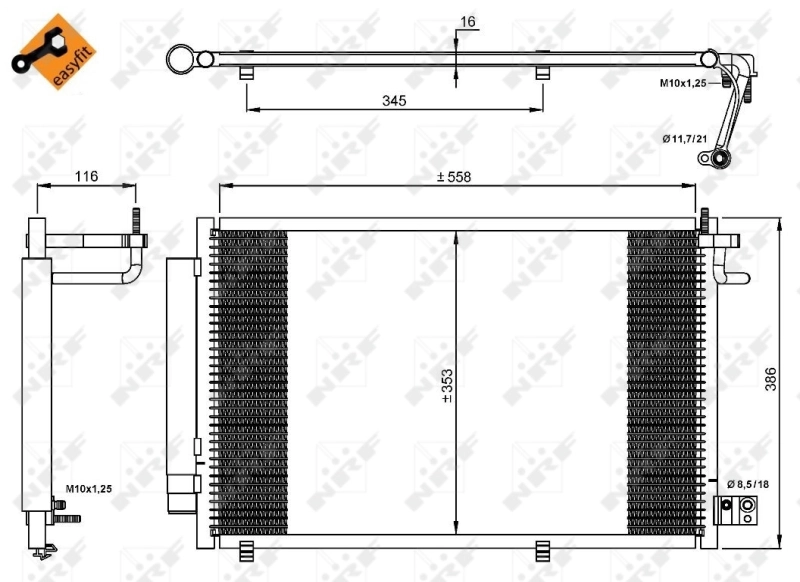 Конденсатор кондиционера DP Group CS76711 цена, от 56.64 USD