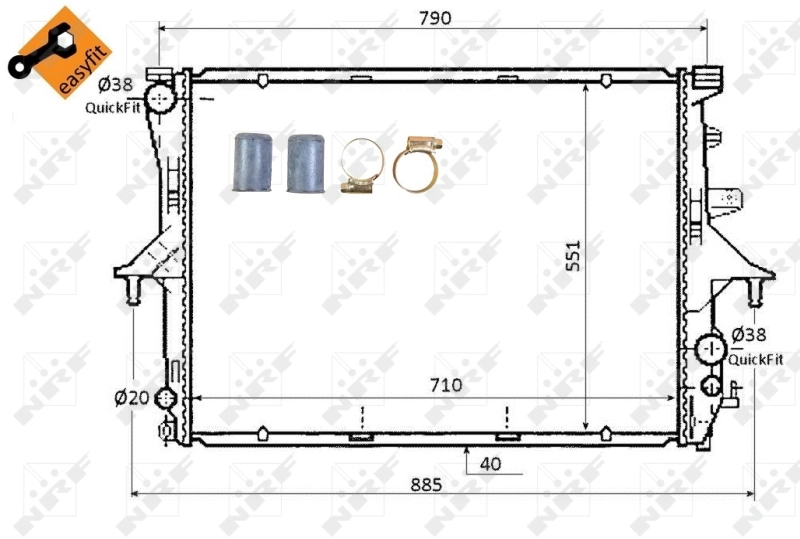 Радиатор охлаждения двигателя Polcar 9580082 цена, от 113.78 USD