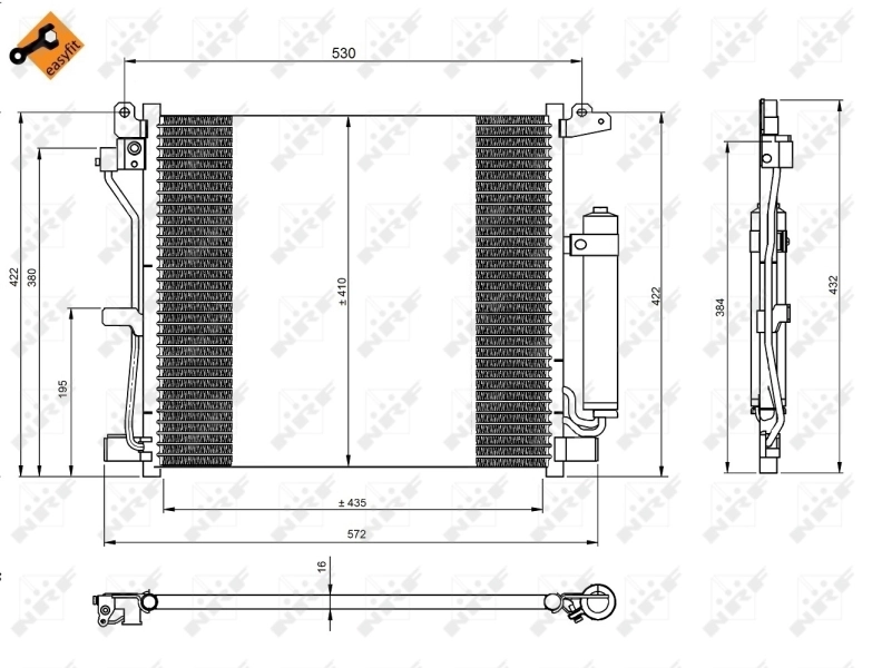 Радиатор охлаждения кондиционера NRF 350226