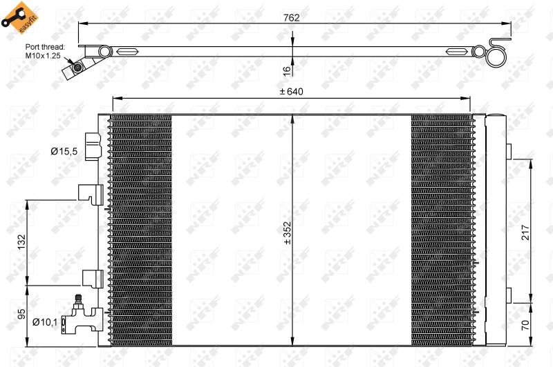 Радиатор охлаждения кондиционера NRF 35932
