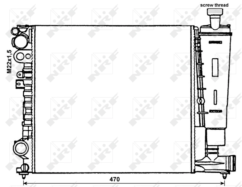 Радиатор охлаждения двигателя Fiat Scudo фургон (220L) (1996 - 2006) цена, от 108.53 USD