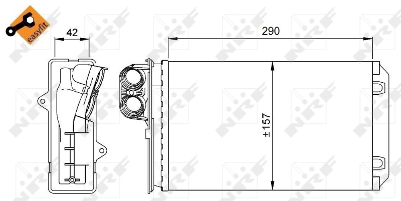 Радиатор отопителя NRF 58639