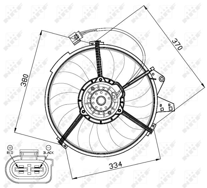 Электровентилятор охлаждения в сборе NRF 47474 цена, от 101.01 USD
