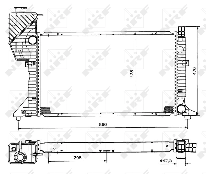 Купить 50558 NRF Радиатор водяной