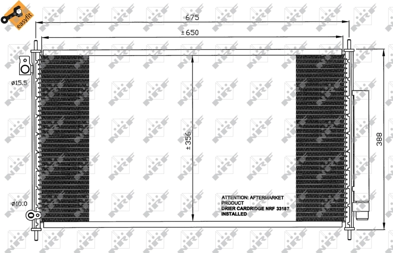 Радиатор кондиционера 35559 NRF