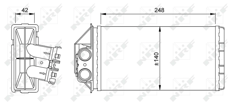 Радиатор печки 53561 NRF