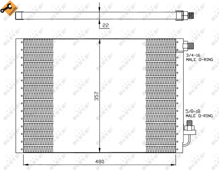 Радиатор кондиционера 35956 NRF