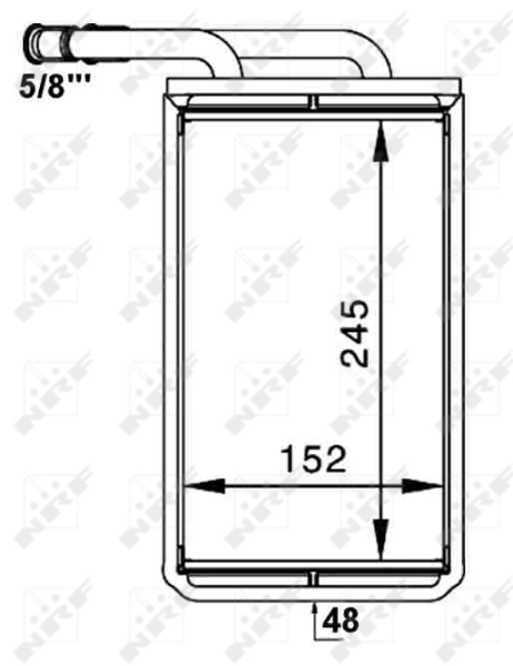 Радиатор печки (отопителя) NRF 54234 цена, от 52.13 USD