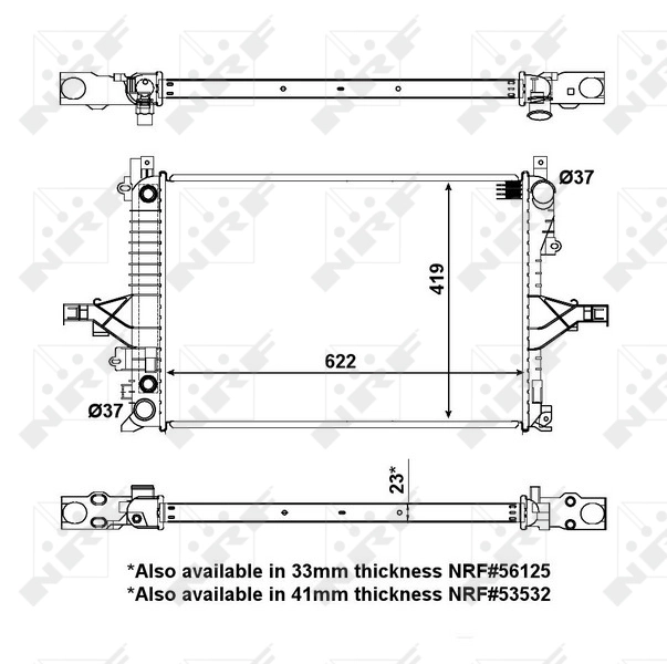 Radiador de esfriamento de motor Volvo S60 1 RS, RH