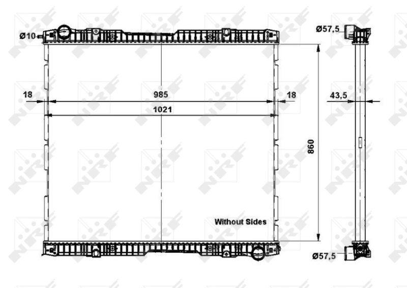 Радиатор охлаждения двигателя NRF 509739 цена, от 327.86 USD