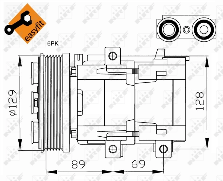 Compressor de aparelho de ar condicionado Jaguar X-type CF1