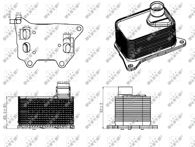 Радиатор масляный холодильник NRF 31330