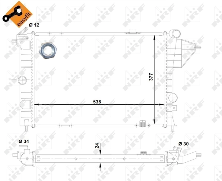 Радиатор охлаждения NRF 503508
