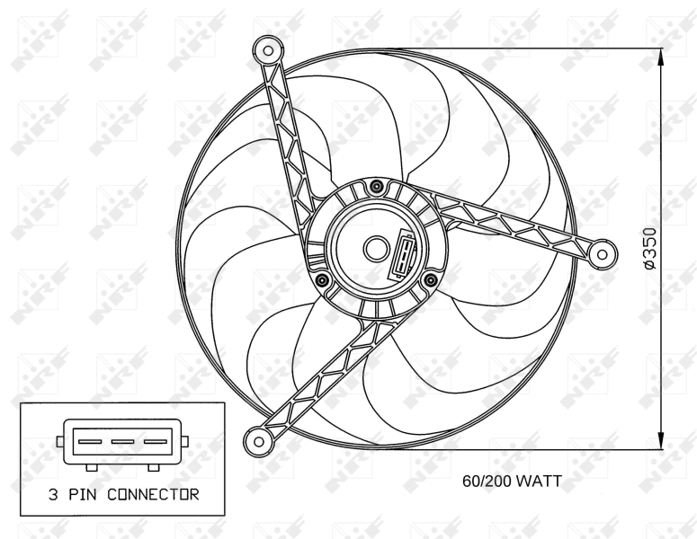 Вентилятор охлаждения Ford 7223405