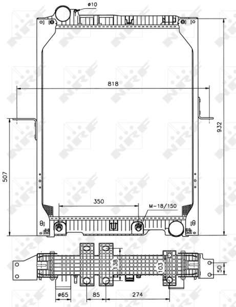 Радиатор 6565000103 Mercedes