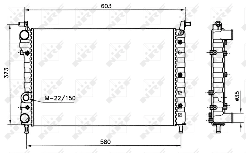 Радиатор 58221 NRF