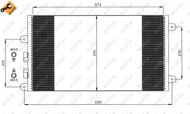 Радиатор охлаждения кондиционера NRF 35532