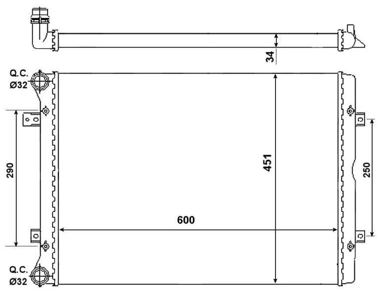 Купить 53022 NRF Радиатор водяной