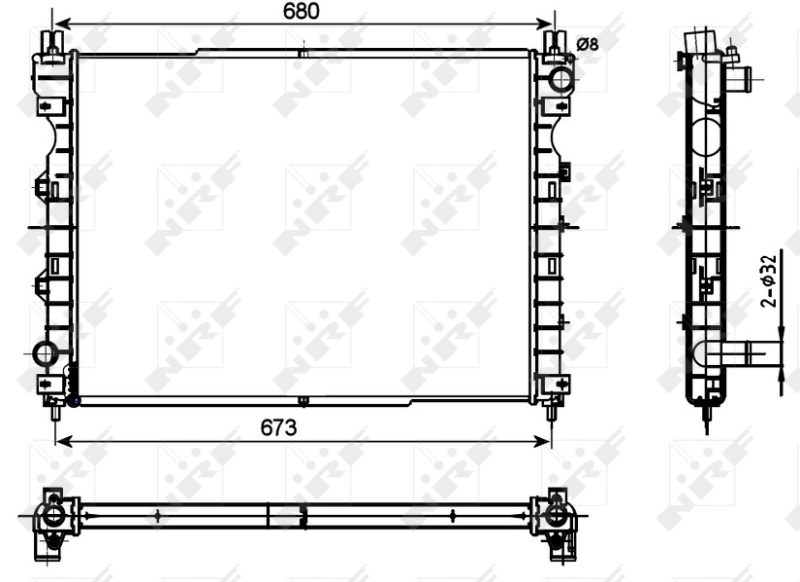 Радиатор охлаждения двигателя AND 30121646 цена, от 136.77 USD