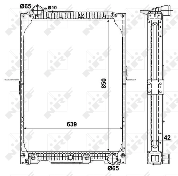 Радиатор охлаждения Mercedes 6525016701