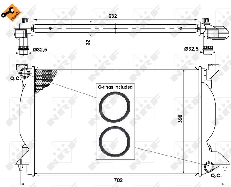Радиатор 50540 NRF