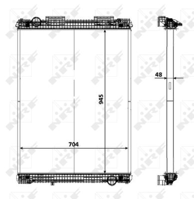 Радиатор охлаждения двигателя MAN 81061016437 цена, от 201.49 USD