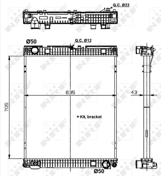 Радиатор 509872 NRF