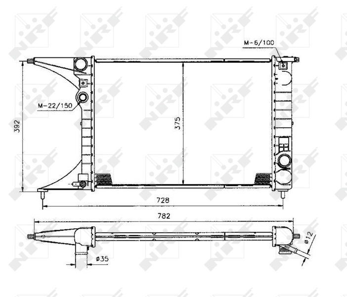 Радиатор 50222 NRF