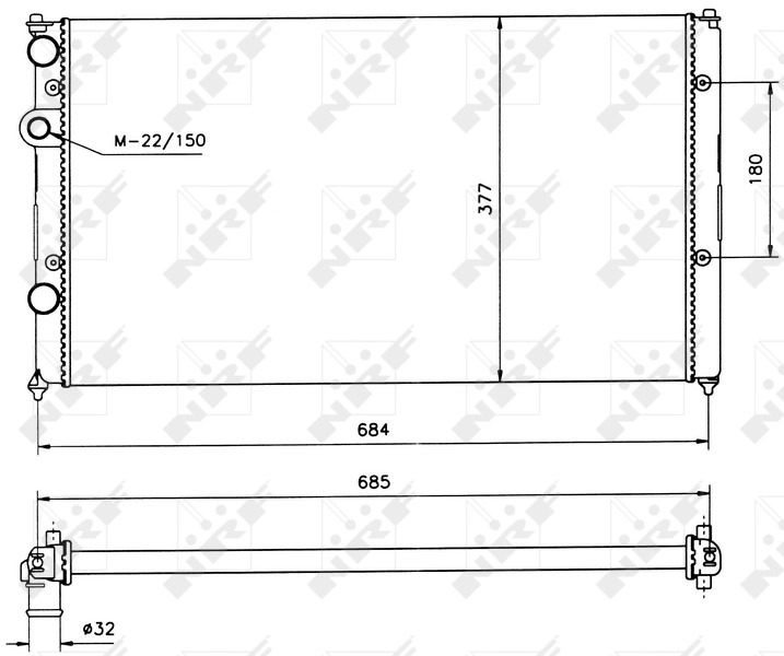 Купить 58093 NRF Радиатор водяной