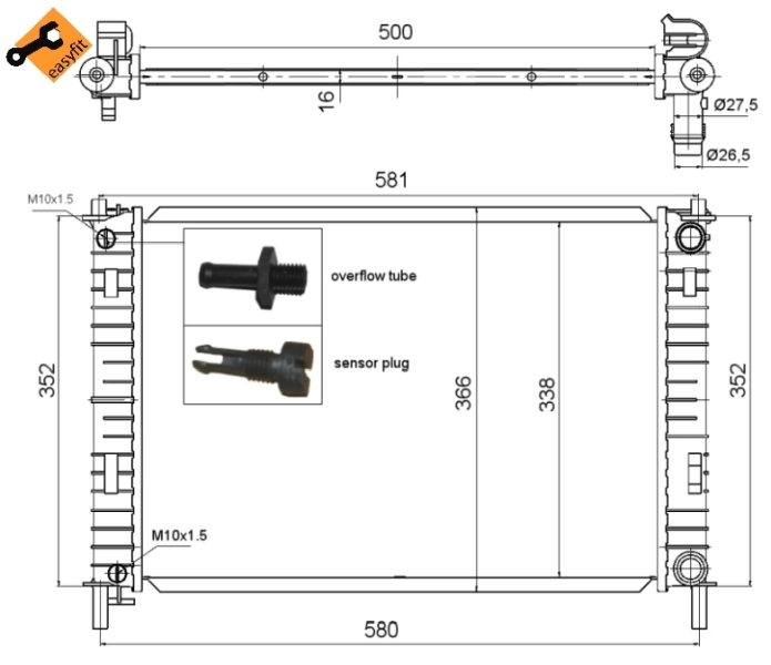 Радиатор охлаждения NRF 58276