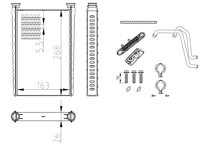 Радиатор отопителя NRF 54417