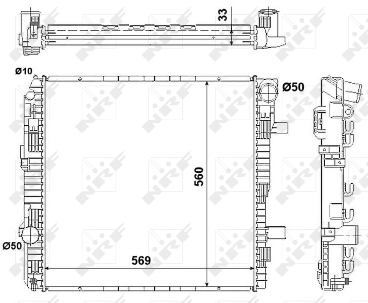 Радиатор 53893 NRF