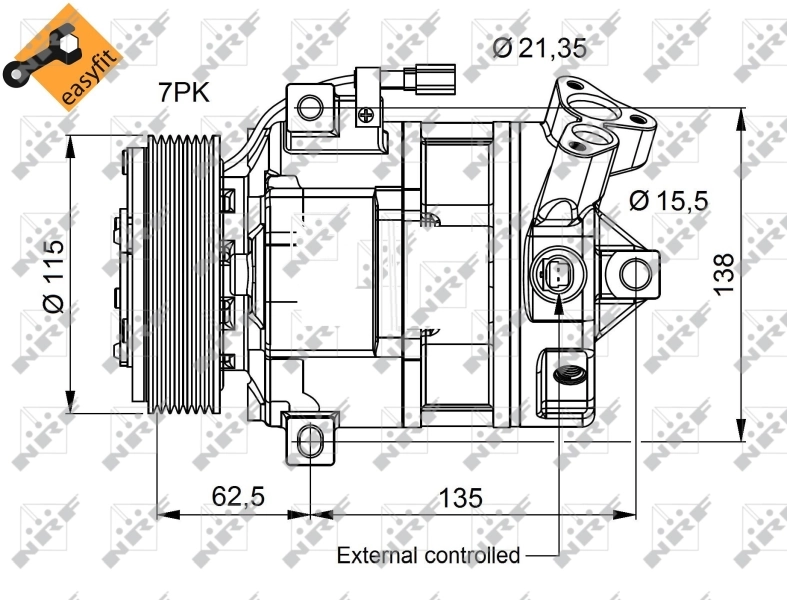Компрессор кондиционера ZKK069A Polcar