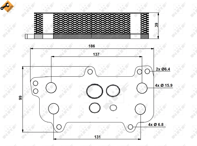 Масляный радиатор 31171 NRF