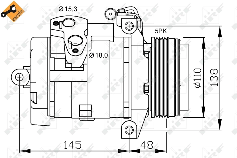 Насос кондиционера NRF 32432