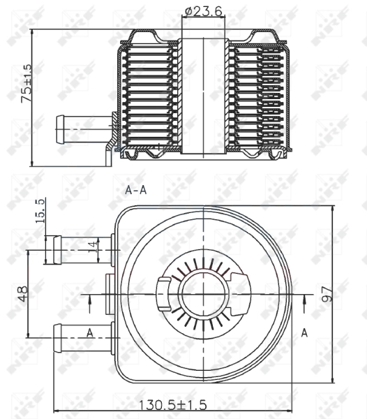 Radiador de óleo (frigorífico), debaixo de filtro Citroen Xsara  N0