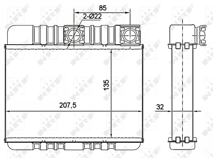 Радиатор отопителя NRF 54277