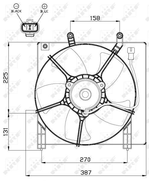 Вентилятор/крыльчатка радиатора охлаждения NRF 47487 цена, от 58.26 USD