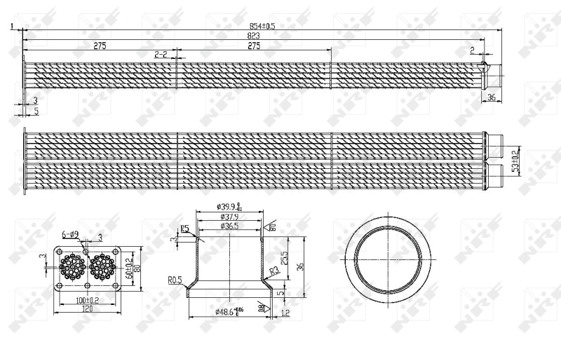 Радиатор системы рециркуляции ОГ NRF NRF48101