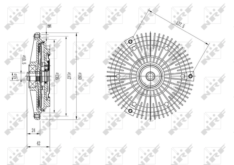 Acoplamento viscoso de ventilador de esfriamento Mercedes C W201