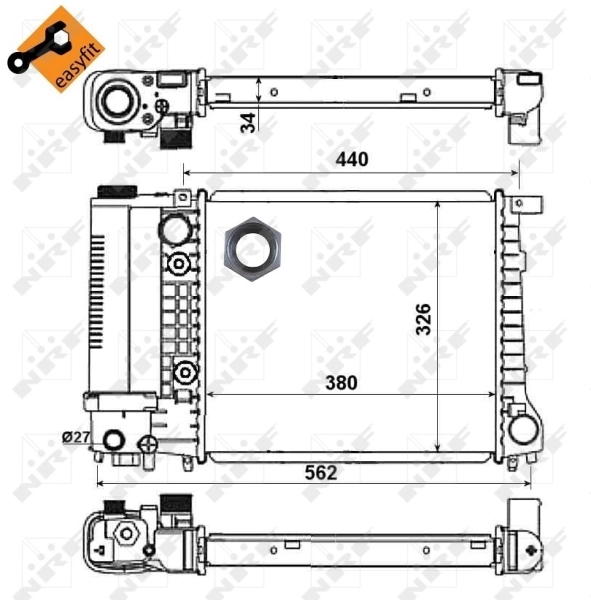 Радиатор охлаждения NRF 51352