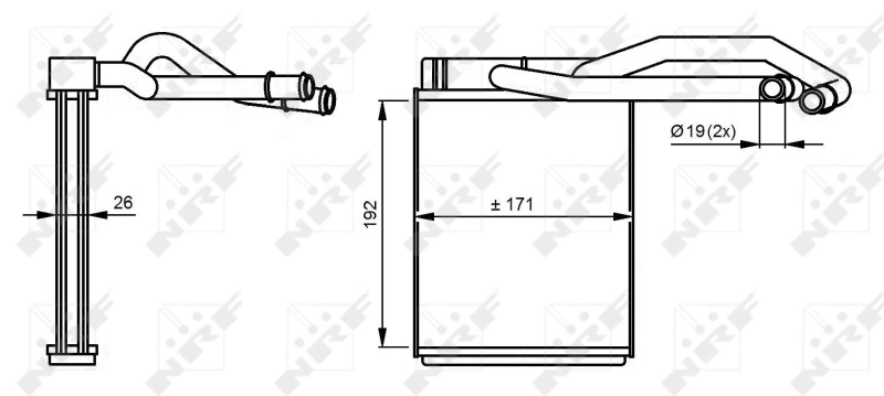 Радиатор печки 54290 NRF