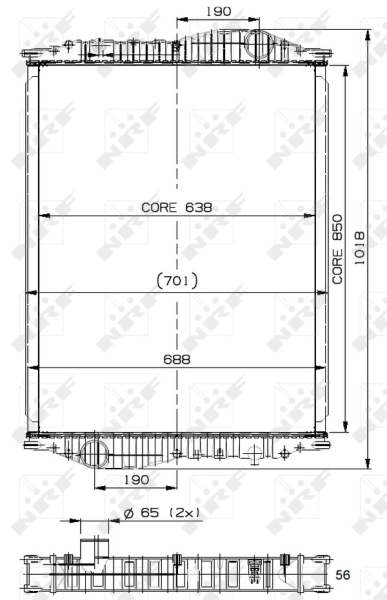 Радиатор 509887 NRF
