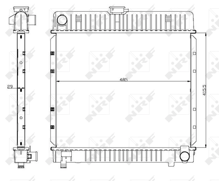 Radiador de esfriamento de motor Mercedes E W123